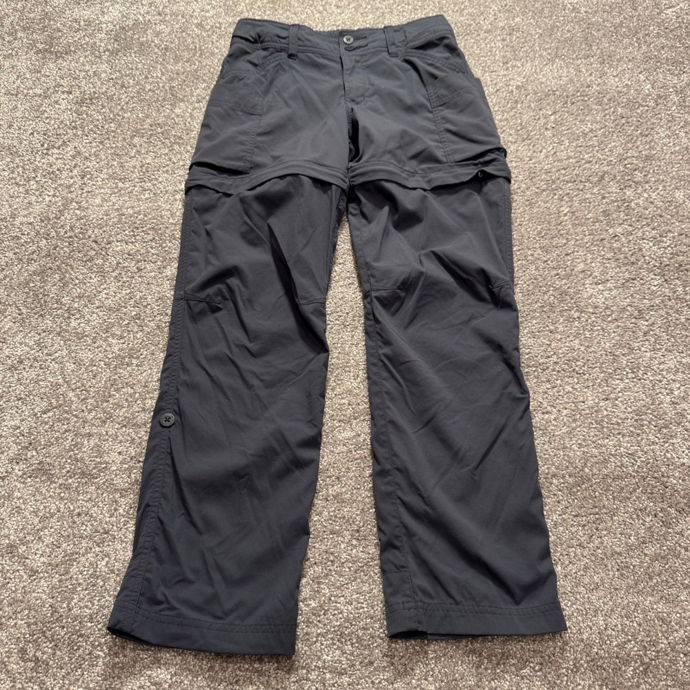 REI Co-op Convertible Pants Girls M 10-12 Blue Nylon Hiking Outdoor Cargo 25x26